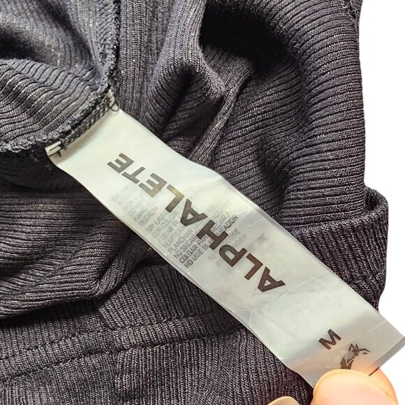 Alphalete Womens Ribbed Stretch Scoop Neck Tank Top, Basic, Size M - Picture 6 of 9